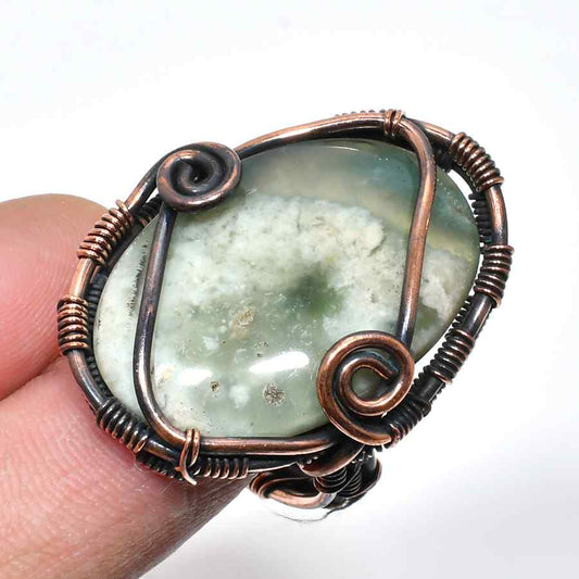 Gaia’s Embrace – Agate Copper Ring