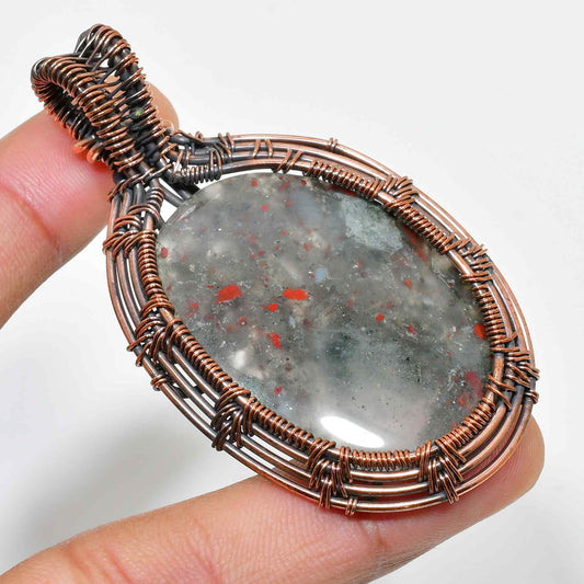 Ember’s Grace – Jasper Copper Pendant
