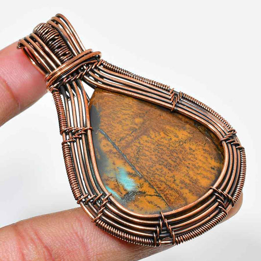 Gaia’s Gaze – Tiger’s Eye Copper Pendant