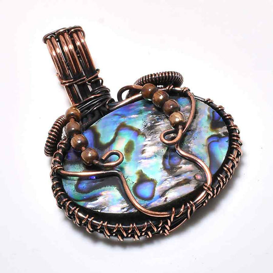 Mariner’s Glow – Abalone Copper Pendant
