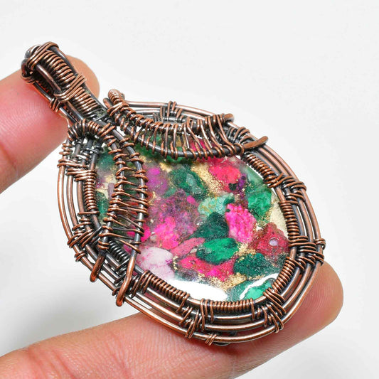 Chromatic Muse – Oxidized Copper Pendant