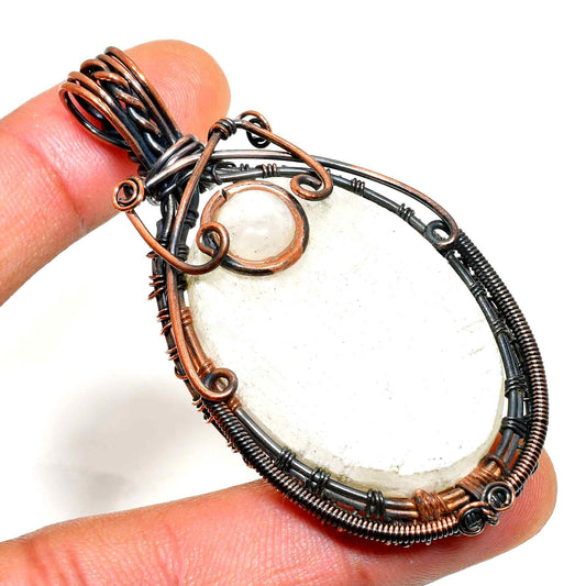 Earth’s Echo – Quartz Copper & Silver Pendant
