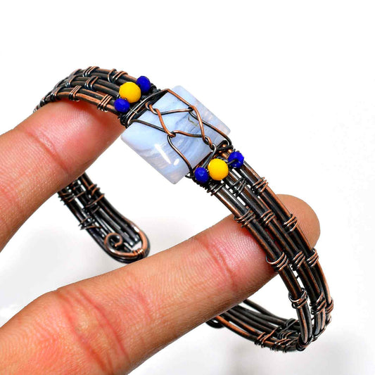 Aurora’s Spark – Opal Wire Bracelet