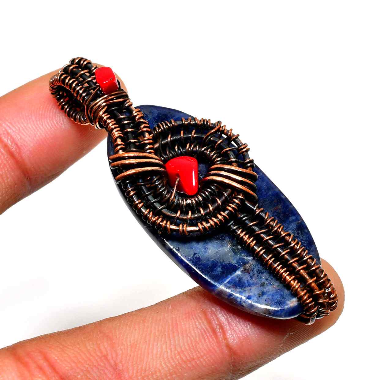 Azure Truth – Lapis Lazuli Copper Pendant