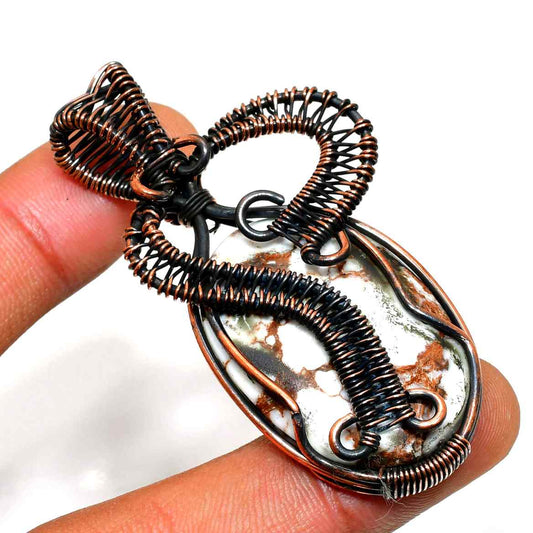 Gaia’s Embrace – Dark Copper Earthstone Pendant