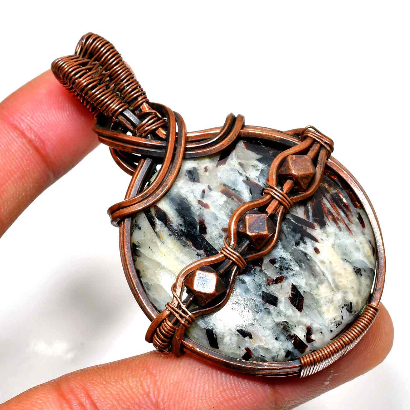 Gaia’s Guardian – Copper Healer’s Stone Pendant