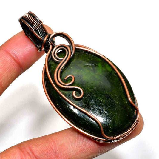 Gaia’s Embrace – Greenstone Copper Pendant