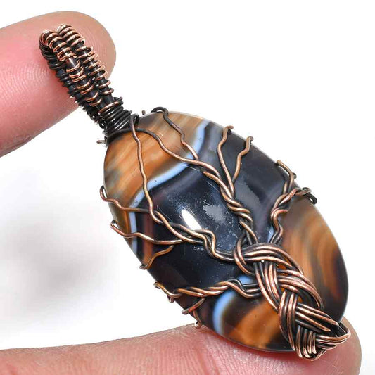 Gaia’s Harmony – Jasper & Copper Pendant