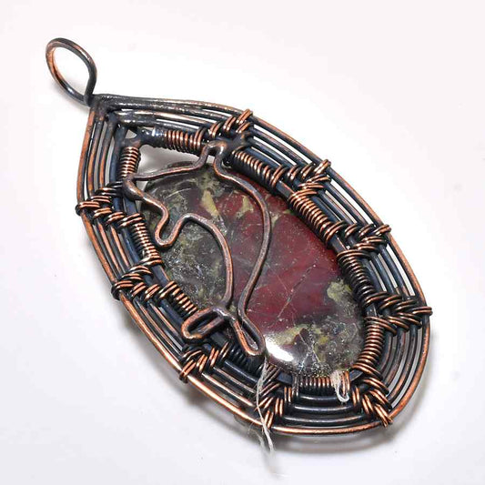 Terra’s Balance – Oxidized Copper Stone Pendant