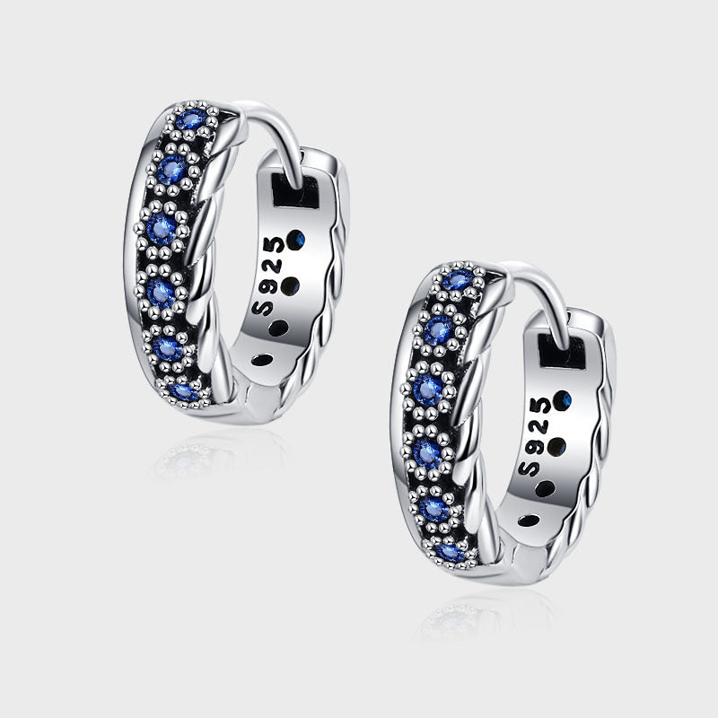 Vintage Braid Earrings  - 925 Sterling Silver