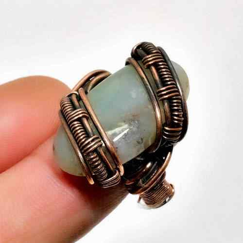 Marina’s Tranquility – Aquamarine Copper Ring