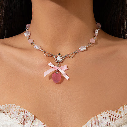 Strawberry Pearl Necklace