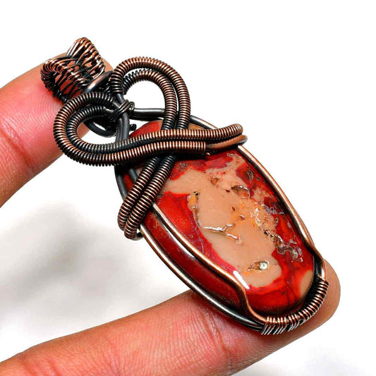 Gaia’s Embrace – Jasper & Copper Pendant