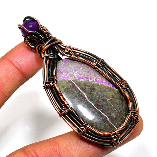 Gaia’s Embrace – Copper-Wrapped Stone Pendant