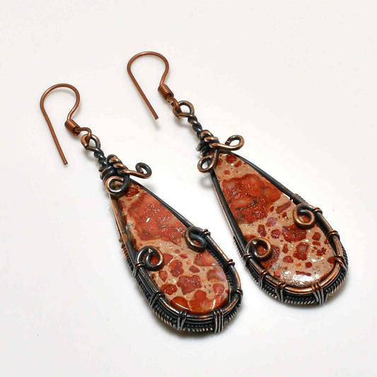 Earth’s Embrace – Jasper Copper Earrings