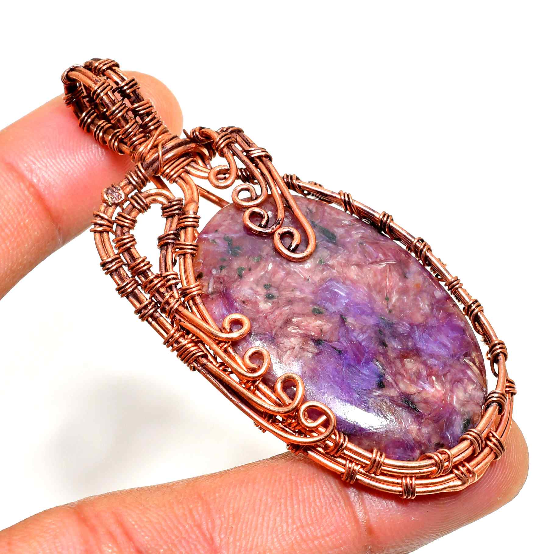 Astra’s Aura – Amethyst Copper Pendant