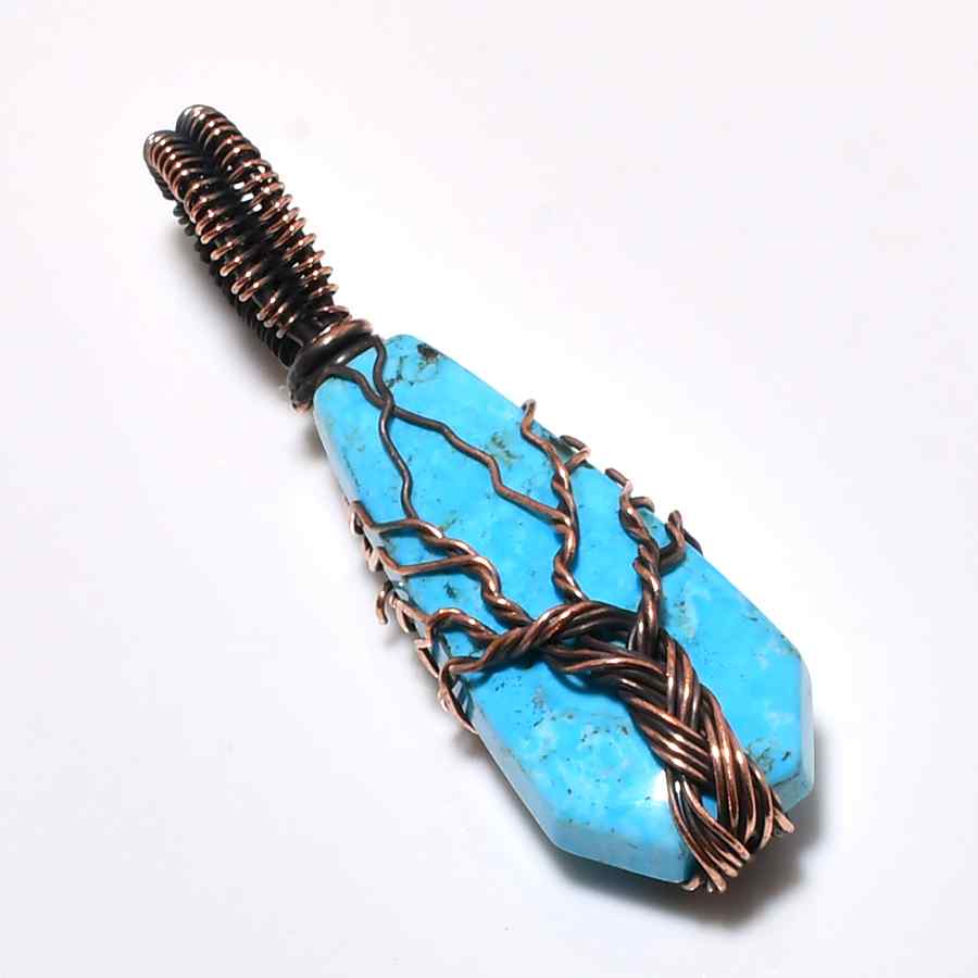 Ocean’s Embrace – Turquoise Copper Pendant