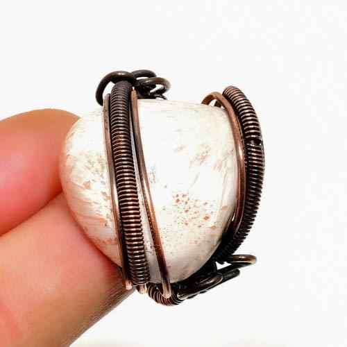 Ember’s Embrace – Jasper Copper Pendant