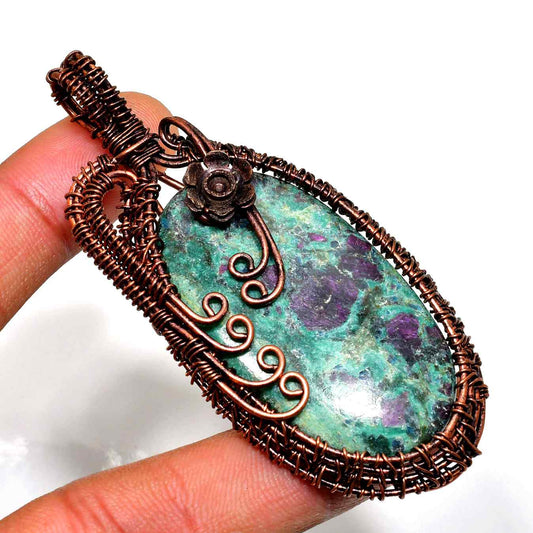 Ariel’s Wisdom – Azurite & Copper Pendant