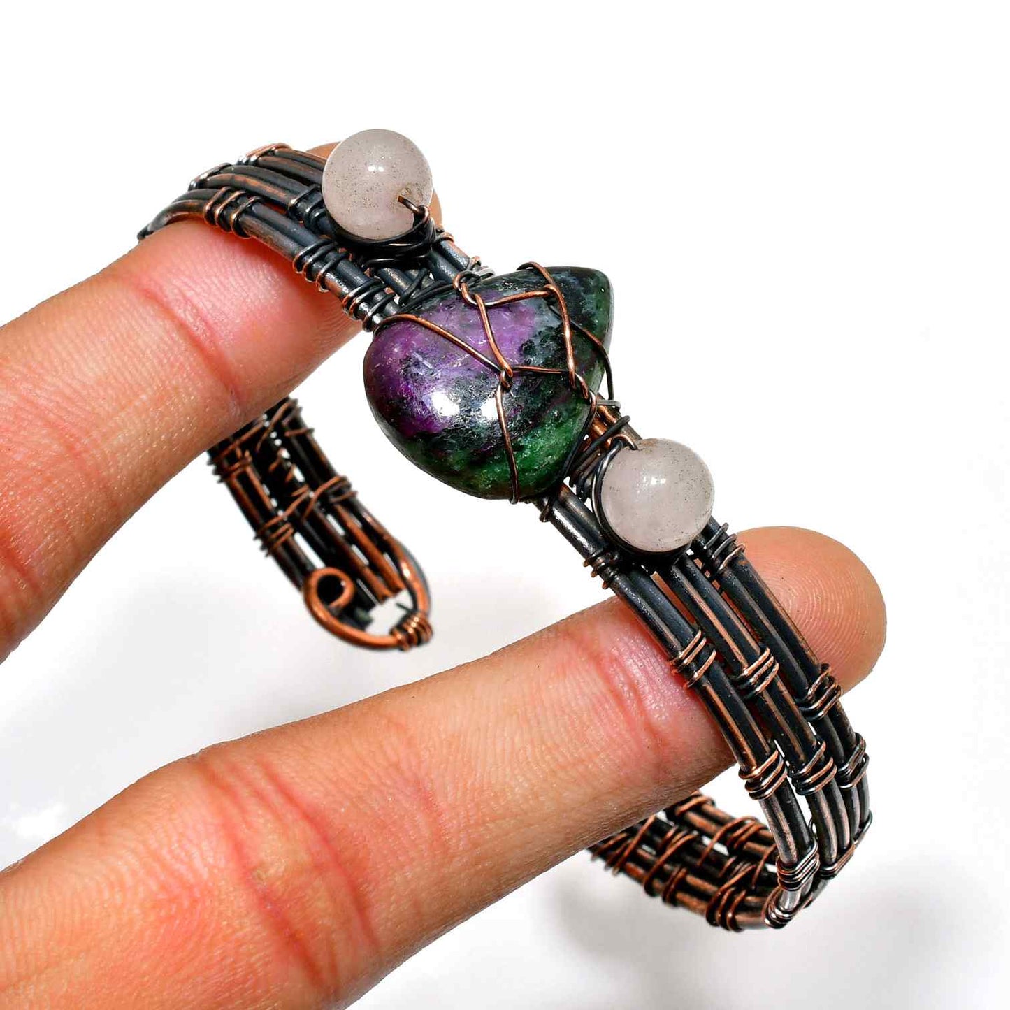 Harmony’s Embrace – Tourmaline & Rose Quartz Bracelet