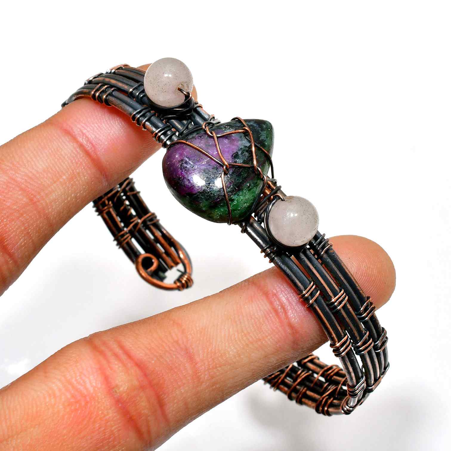 Harmony’s Embrace – Tourmaline & Rose Quartz Bracelet