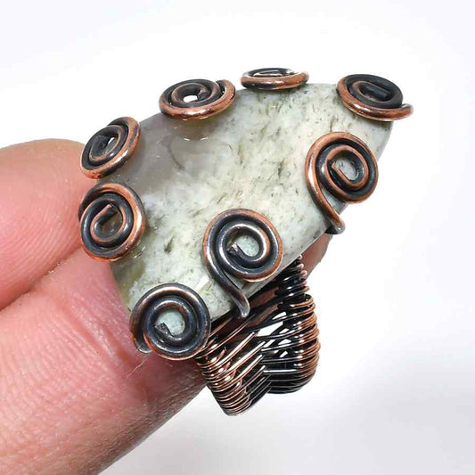 Mystique Ring – Copper-Wrapped Natural Stone