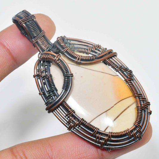 Gaia’s Embrace – Copper Agate Pendant