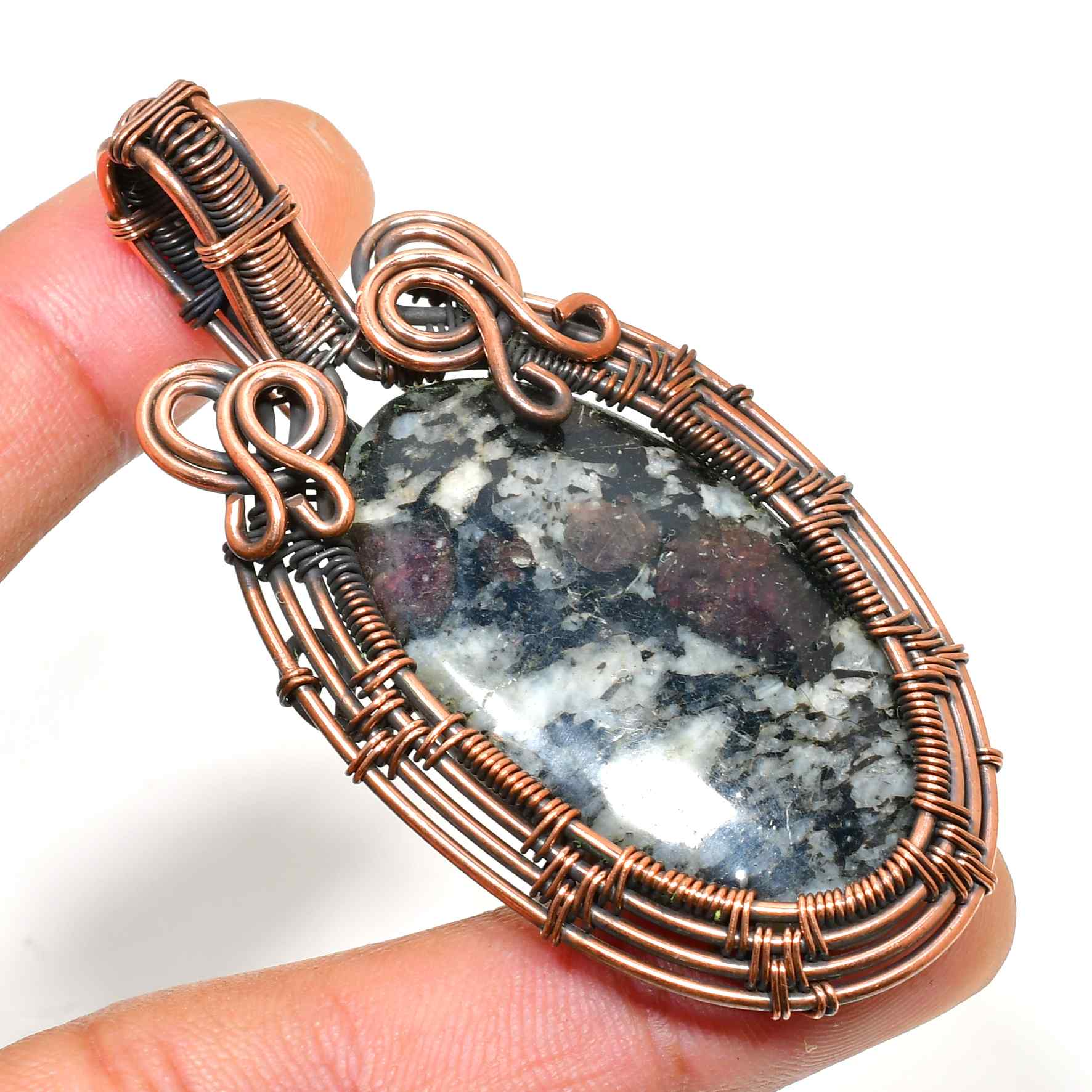 Gaia’s Embrace – Groundstone Copper Pendant