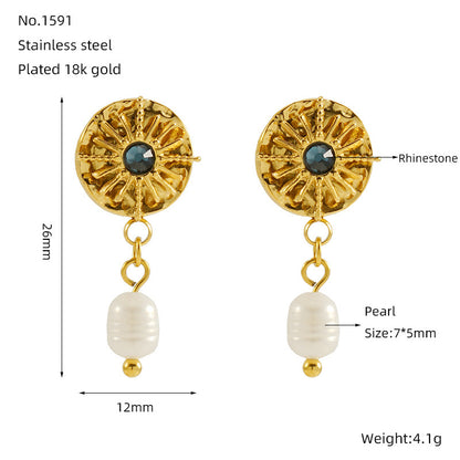 Pearl Essence Retro Earrings