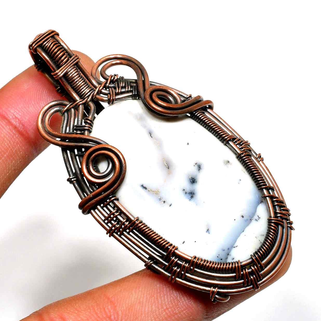 Gaia’s Embrace – Jasper Copper Pendant