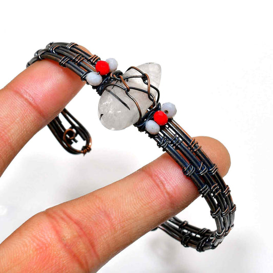Celeste’s Clarity – Quartz Copper Bracelet