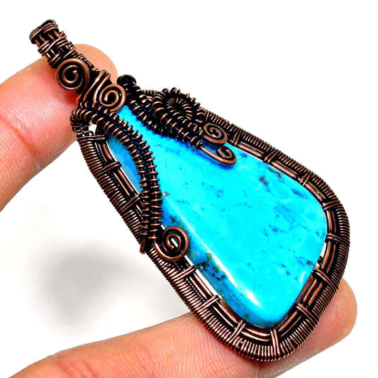 Gaia’s Whisper – Turquoise Copper Pendant