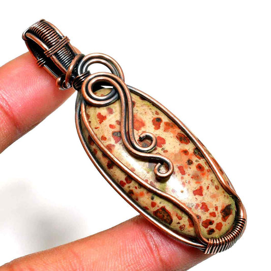 Gaia’s Embrace – Jasper & Copper Pendant