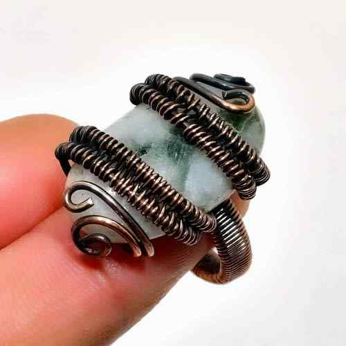 Verdant Harmony – Green Fluorite Silver Ring