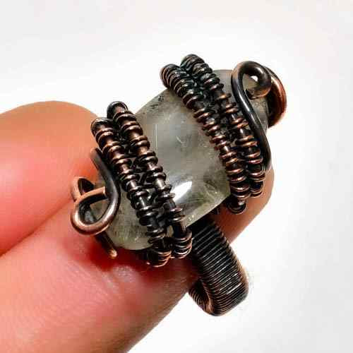 Gaia’s Clarity – Oxidized Copper Crystal Ring