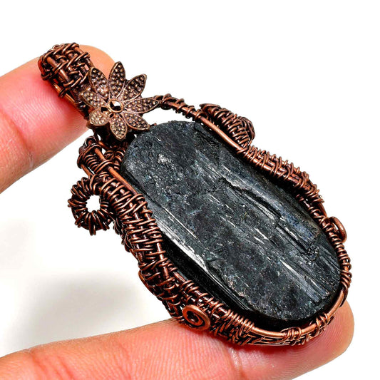 Gaia’s Anchor – Tourmaline Copper Pendant