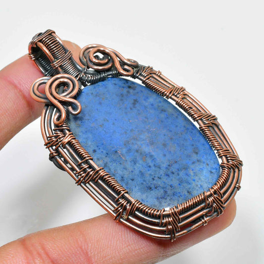 Wisdom’s Embrace – Lapis Lazuli Copper Pendant