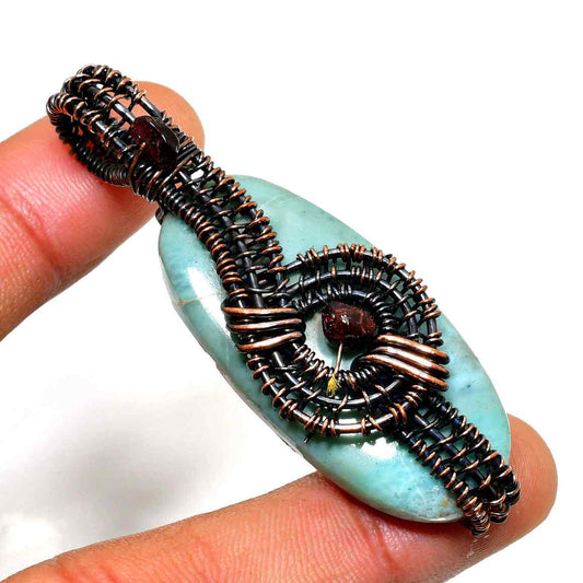 Luna’s Harmony – Jade Copper Pendant