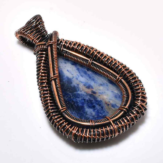 Azura’s Embrace – Sodalite Copper Pendant