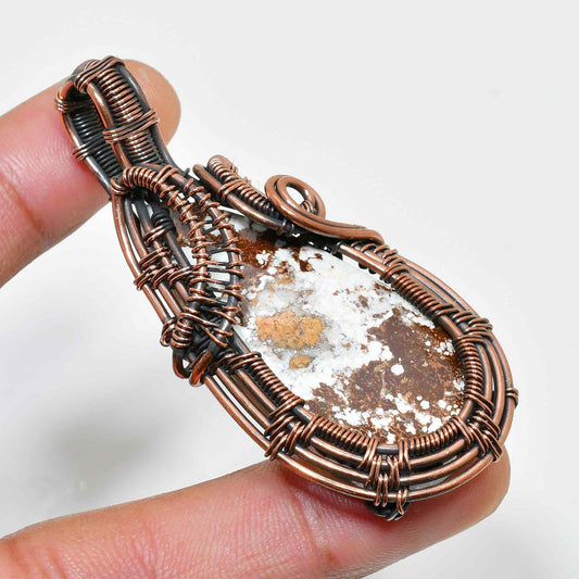 Terra’s Embrace – Agate Copper Pendant