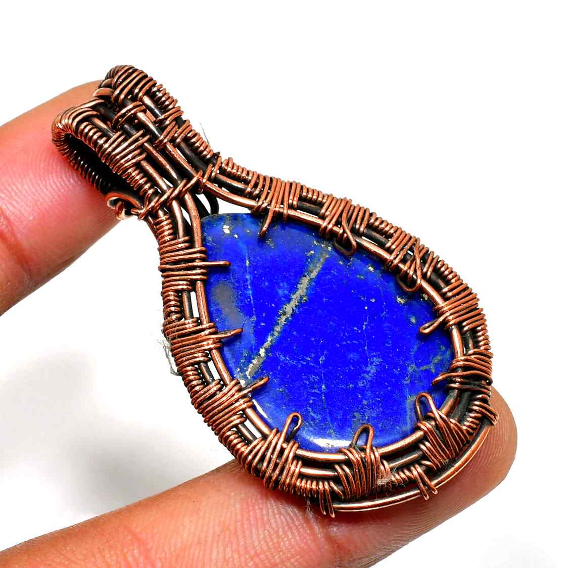 Aurora’s Truth – Lapis Lazuli Copper Pendant