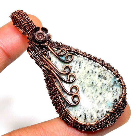 Gaia’s Embrace – Raw Stone Copper Pendant