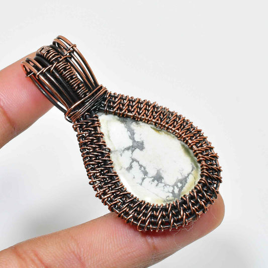 Ezra’s Veil – Amethyst Copper Wire Pendant