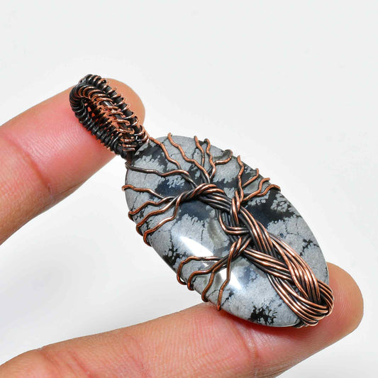 Earth’s Embrace – Picture Jasper Copper Pendant
