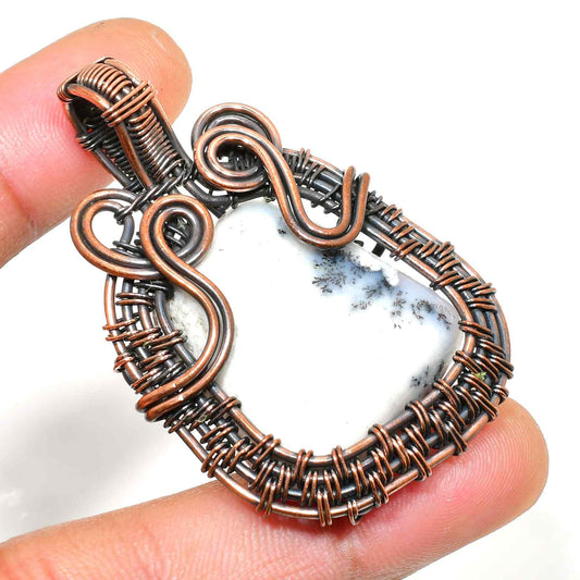 EarthSong – Copper-Wrapped Natural Stone Pendant