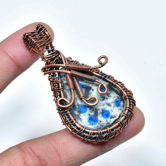 Serenity’s Grace – Sodalite Copper Pendant