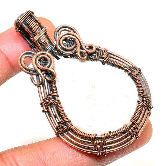 Ember’s Clarity – Amethyst & Oxidized Copper Pendant