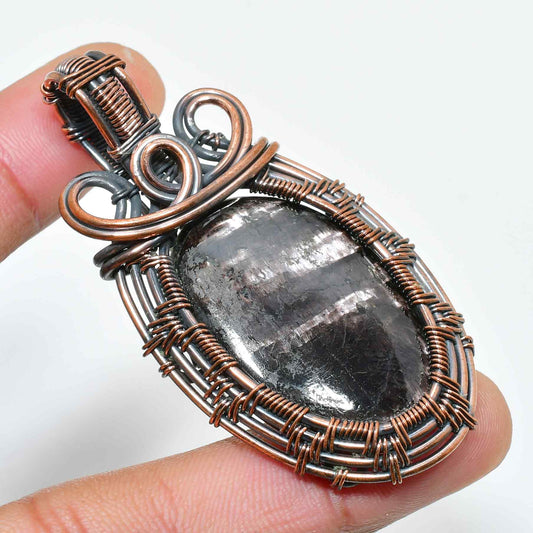 Gaia’s Shield – Black Tourmaline & Copper Pendant
