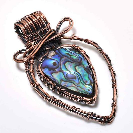 Tide’s Embrace – Abalone Copper Pendant