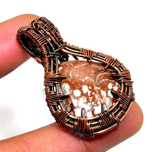 Gaia’s Anchor – Brown Jasper Copper Pendant